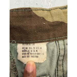 Vintage Camo Pants 31x32 Reworked Paint Splatter Blue White Glitter